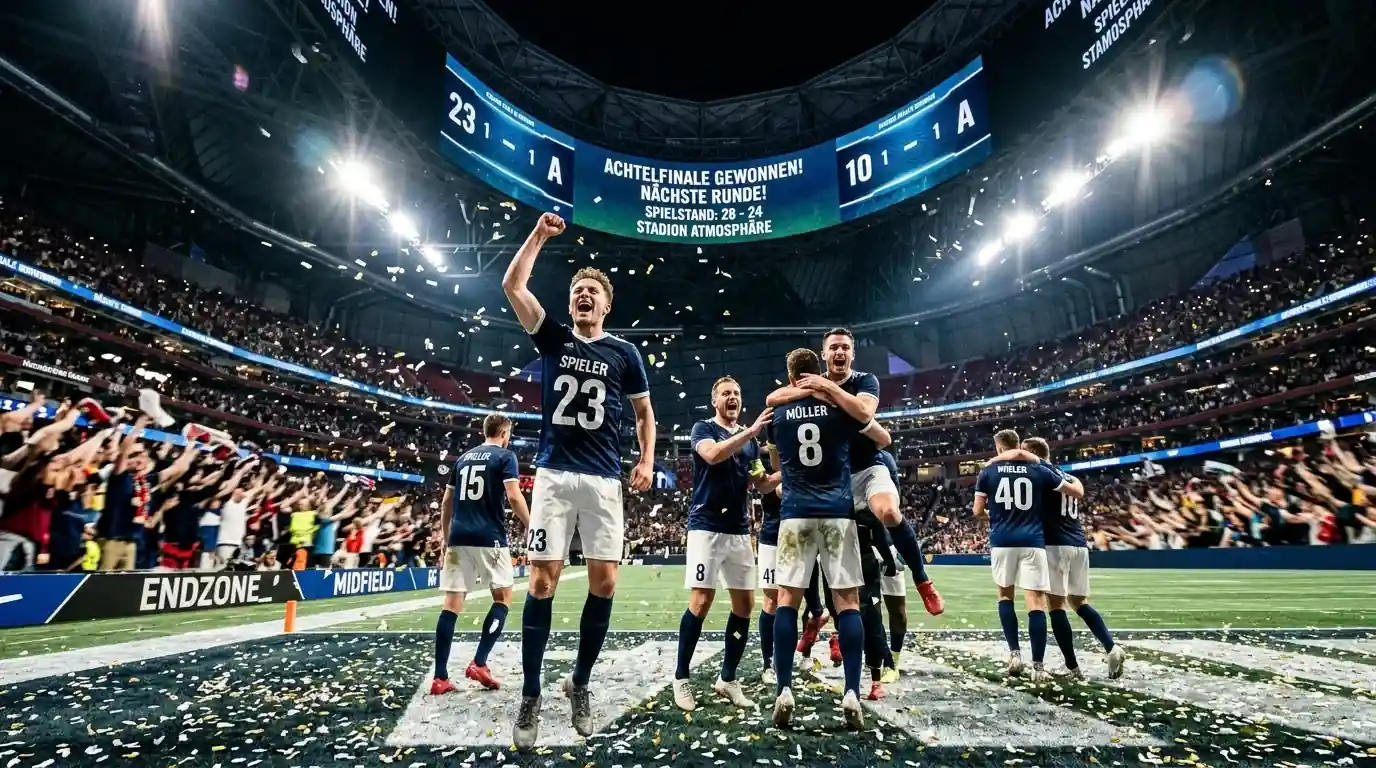 Spillere feirer avansement under sekstendelsfinalene i VM 2026